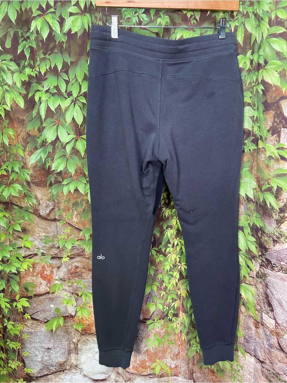 ALO YOGA Charcoal Gray Moto Style Jogger Pants Athleisure, S - Picture 8 of 11